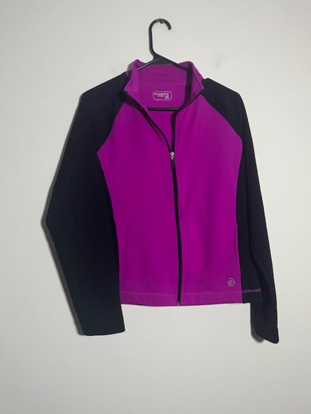 Be Inspired Purple and Black Zip Up Jacket Size Medium